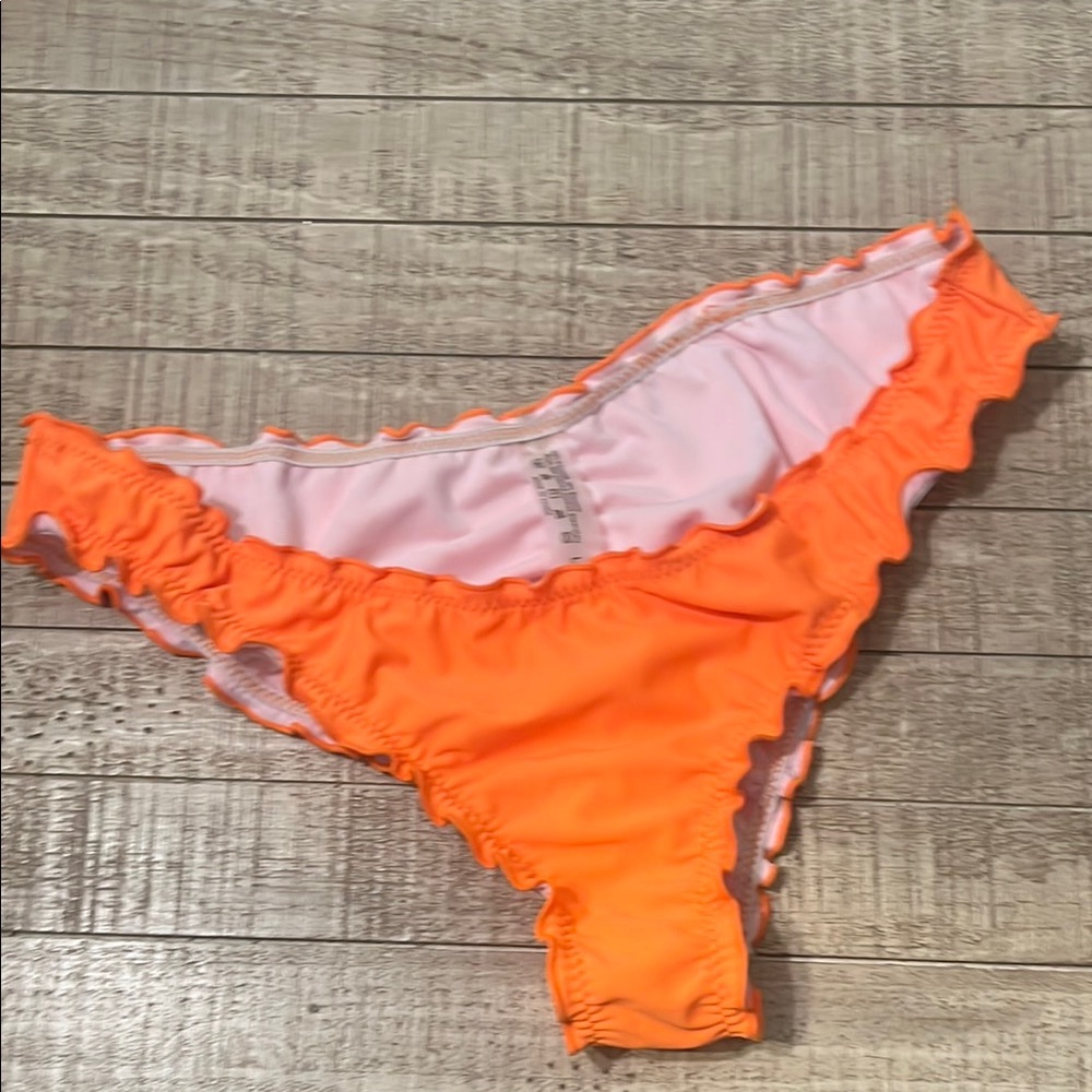 SHEIN Ruffled Orange Bikini Bottom